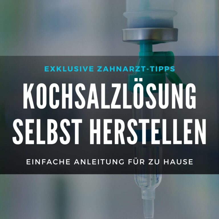 Kochsalzlösung selbst herstellen Einfache Anleitung für zu Hause